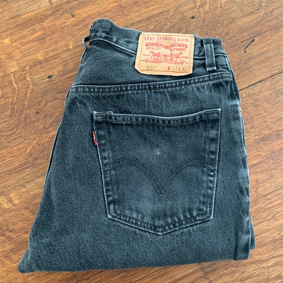 Vintage Levi's 505 Black Wash 28 29 - Picture 5 of 8